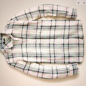 J. Crew Plaid Double Weave Flannel Shirt Size 6